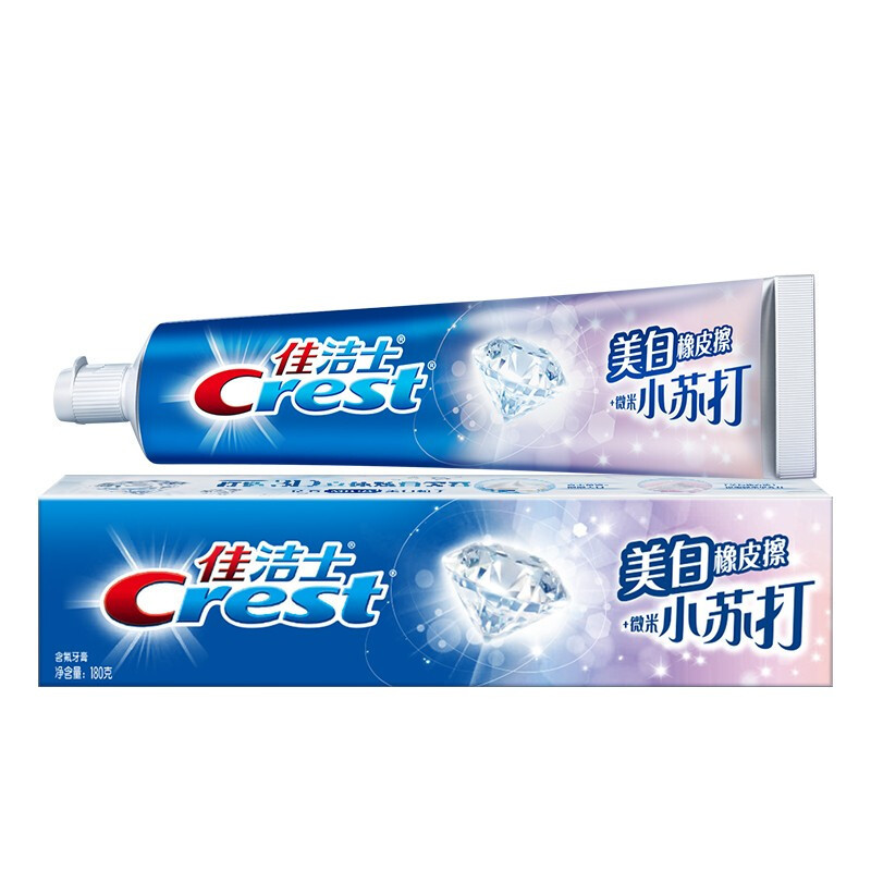 Crest 佳洁士 3D炫白牙膏3支170g小苏打美白牙膏去黄含氟防蛀清新口气510g 21.63