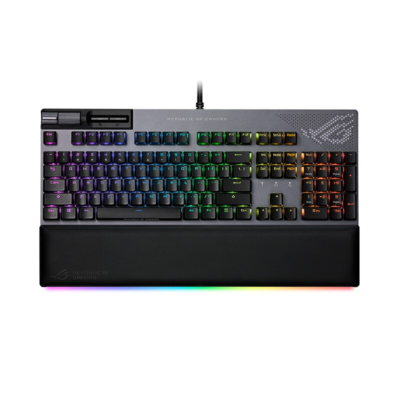 ROG 玩家国度 耀光2 幻 104键 有线机械键盘 黑色 NX冰川蓝轴 RGB 1199元