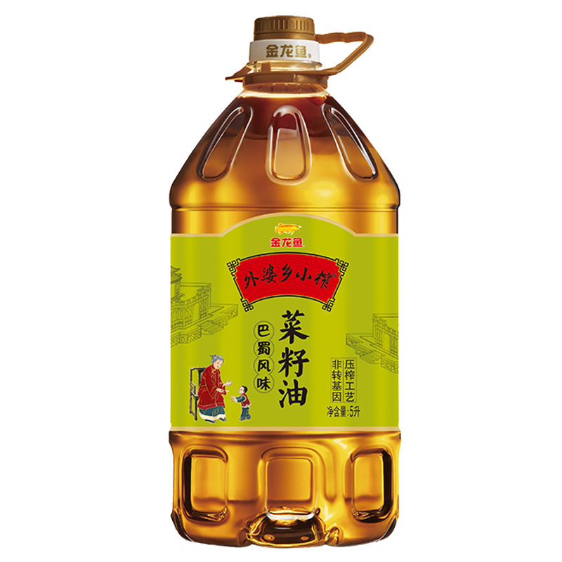 PLUS会员：金龙鱼 外婆乡小榨 巴蜀风味 菜籽油 5L 57.9元包邮(需用券)