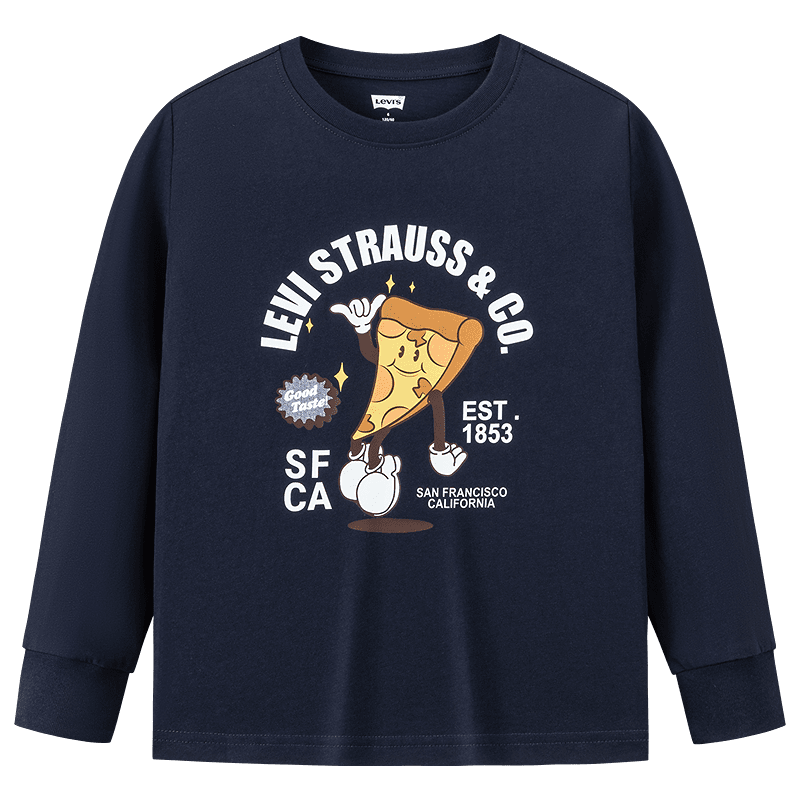 Levi's 真五折！100%纯棉 柔软透气长袖T恤 63元（需用券）