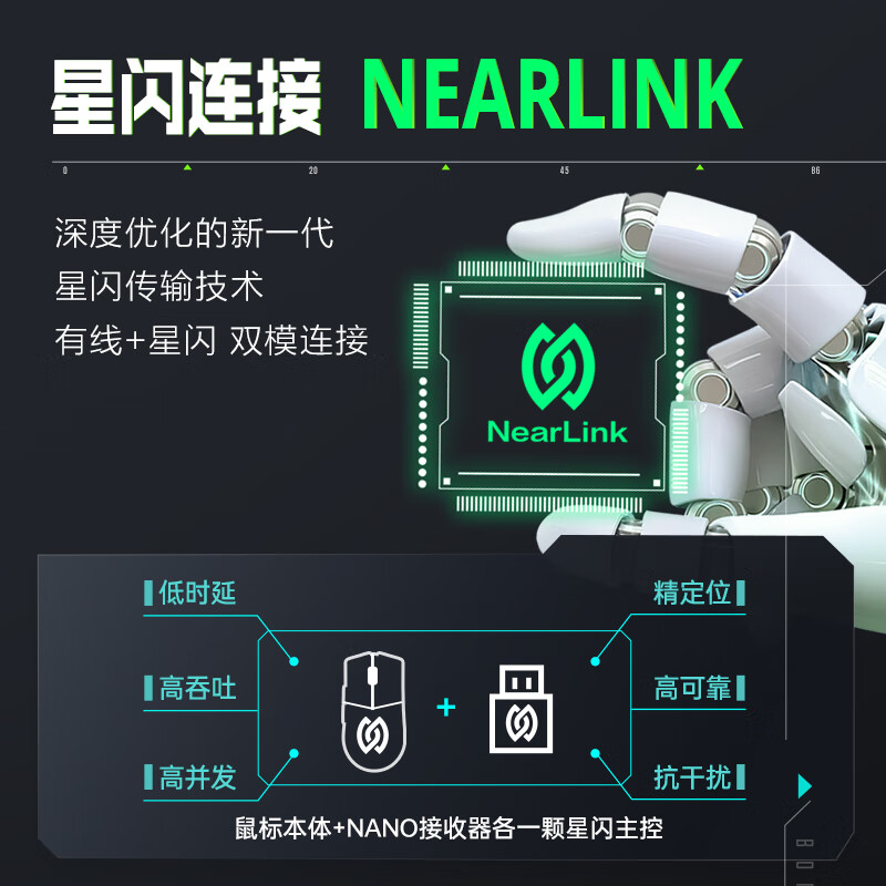 雷神 无线星闪鼠标 49g轻量化 三模 PAW3395独立屏4K 84.85元 - 86线报