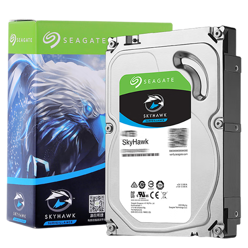 百亿补贴、PLSU会员：希捷 SEAGATE 监控硬盘 酷鹰系列 SATA接口 3.5英寸 4TB ST4000