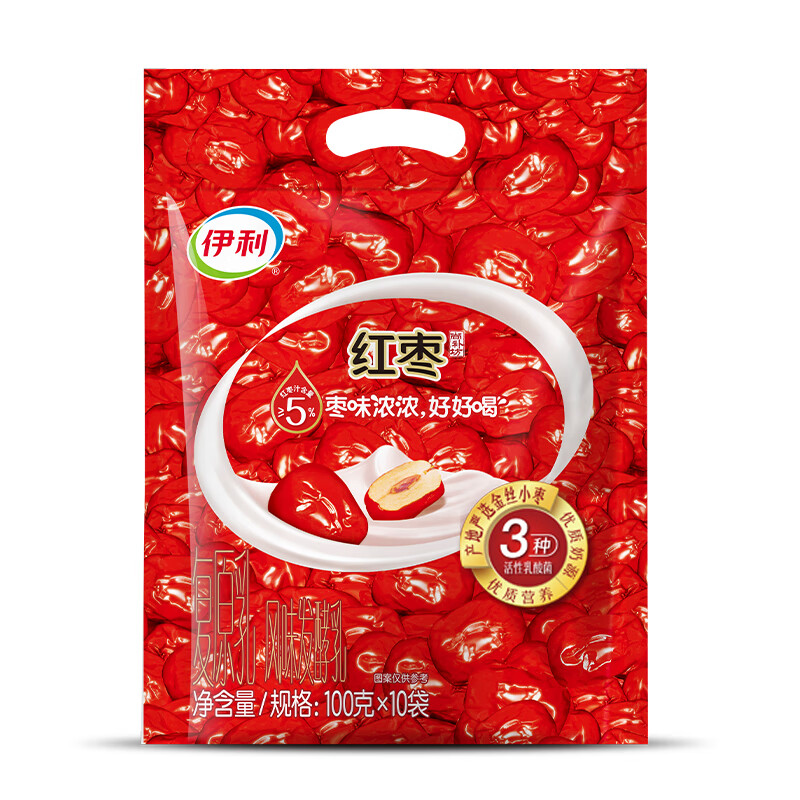 PLUS会员：YILI 伊利 红枣酸奶风味发酵乳 100g*25袋 29.5元包邮(双重优惠后)