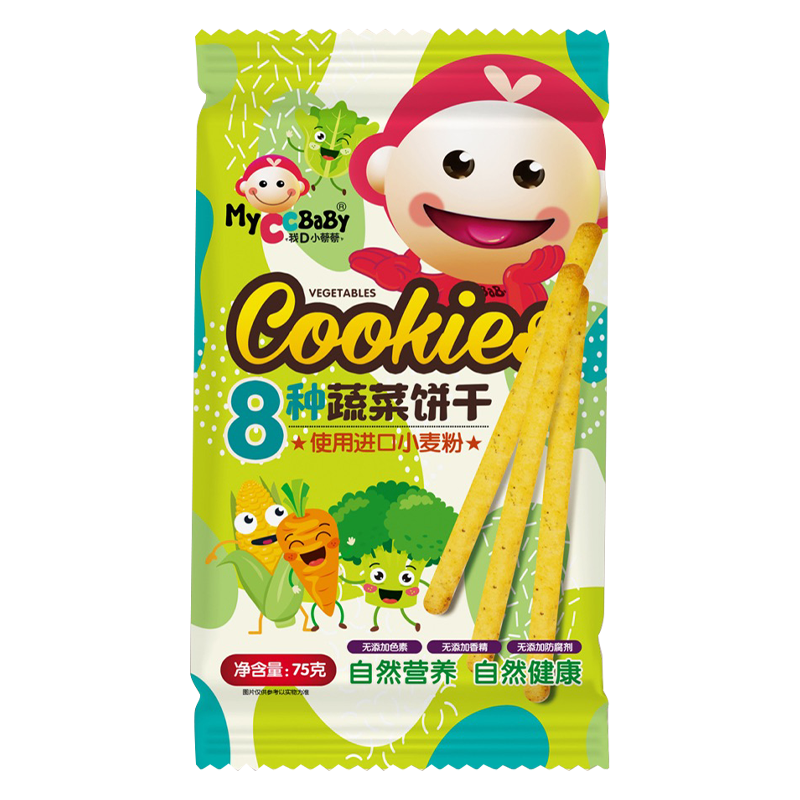 MyCcBaBy 我D小蔡蔡 水果蔬菜饼干 6种坚果饼干 6大包 14.04元（需领券，合7.02元