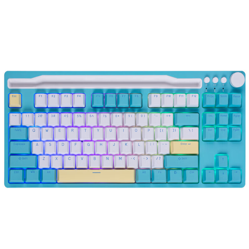 RK H87 三模机械键盘 87键 海蓝轴 119元（需用券）
