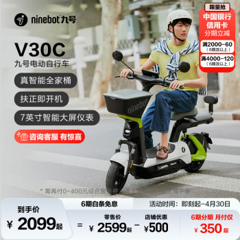 Ninebot 九号 电动自行车V30C智能电动车新国标电动车到门店选颜色 ￥2099