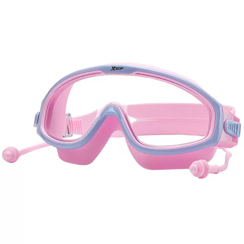 XTEP 特步 儿童大框泳镜防水防雾高清男童女童专业游泳潜水眼镜套装备 ￥32