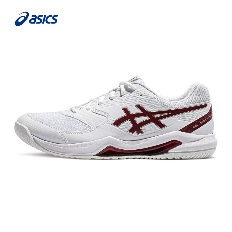 ASICS 亚瑟士 网球鞋男鞋舒适网面透气运动鞋 GEL-DEDICATE 8 白色/红色 44.5 465元