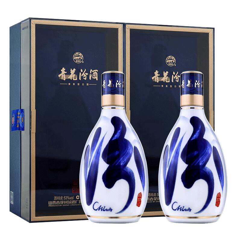 Plus会员：汾酒 青花30复兴版 清香型白酒 53度 500mL*2瓶（内含礼袋） 1748.21元