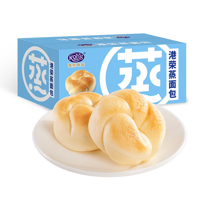Kong WENG 港荣 蒸面包 淡奶味 800g 34.9元
