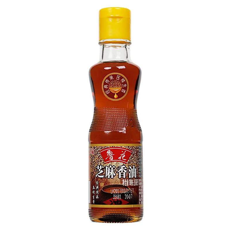 luhua 鲁花 芝麻香油180ml 凉拌调味烹饪火锅菜油菜凉菜纯正油压榨纯磨油 1瓶 