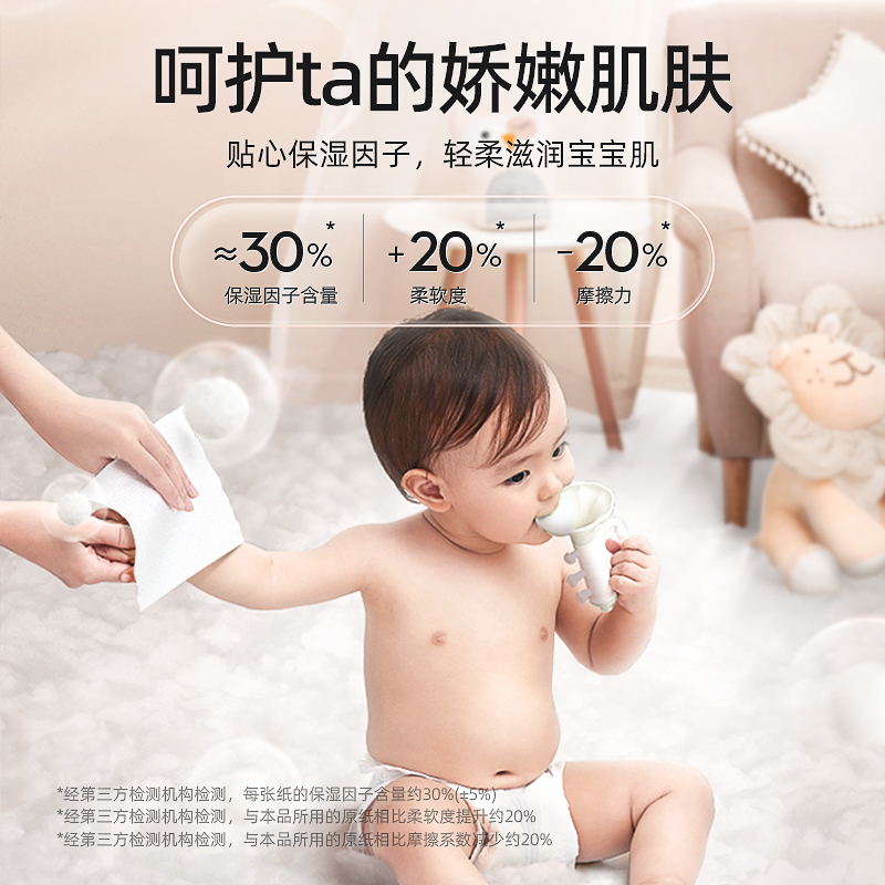 88VIP：Deeyeo 德佑 婴儿保湿乳霜纸 120抽*12包 43.6元（需用券）