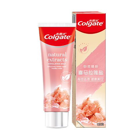 闭眼买：高露洁 喜马拉雅玫瑰盐牙膏 晶亮美白去烟渍 含氟防蛀 120g 6元包邮