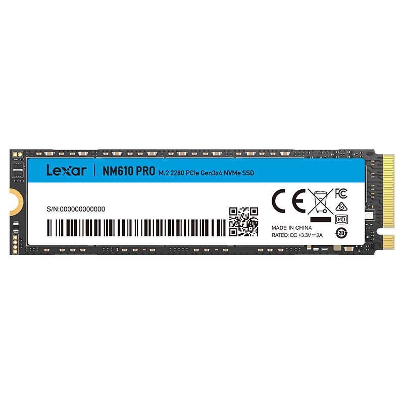 plus:雷克沙 1TB SSD固态硬盘 M.2接口 NVMe协议 PCIe 3.0x4 读速3300MB/s NM610PRO快速加