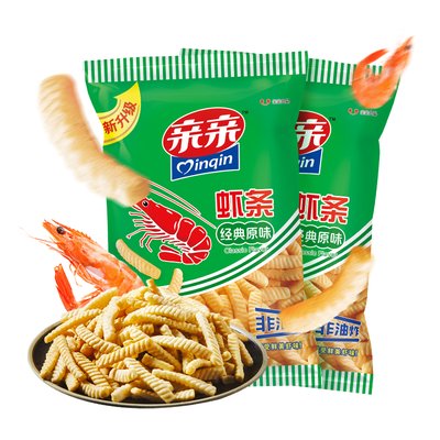 亲亲 虾条 原味 80g（任选6件） 2.57元