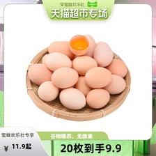 88VIP：喵满分 农家散养新鲜土鸡蛋 20枚 9.88元