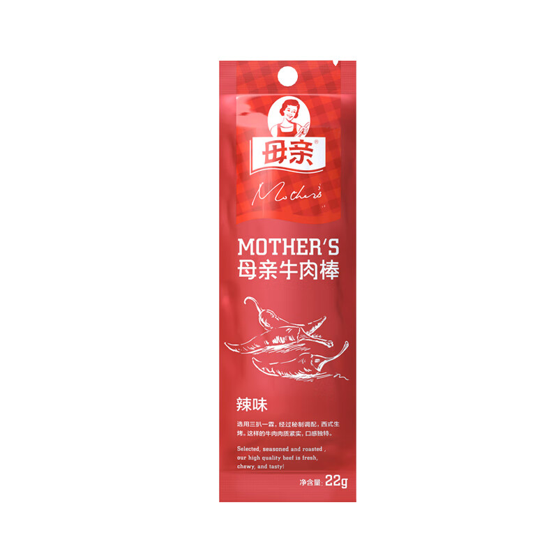 母亲 牛肉棒(辣味)22g（任选12件） 3.9元（需买10件，需用券）