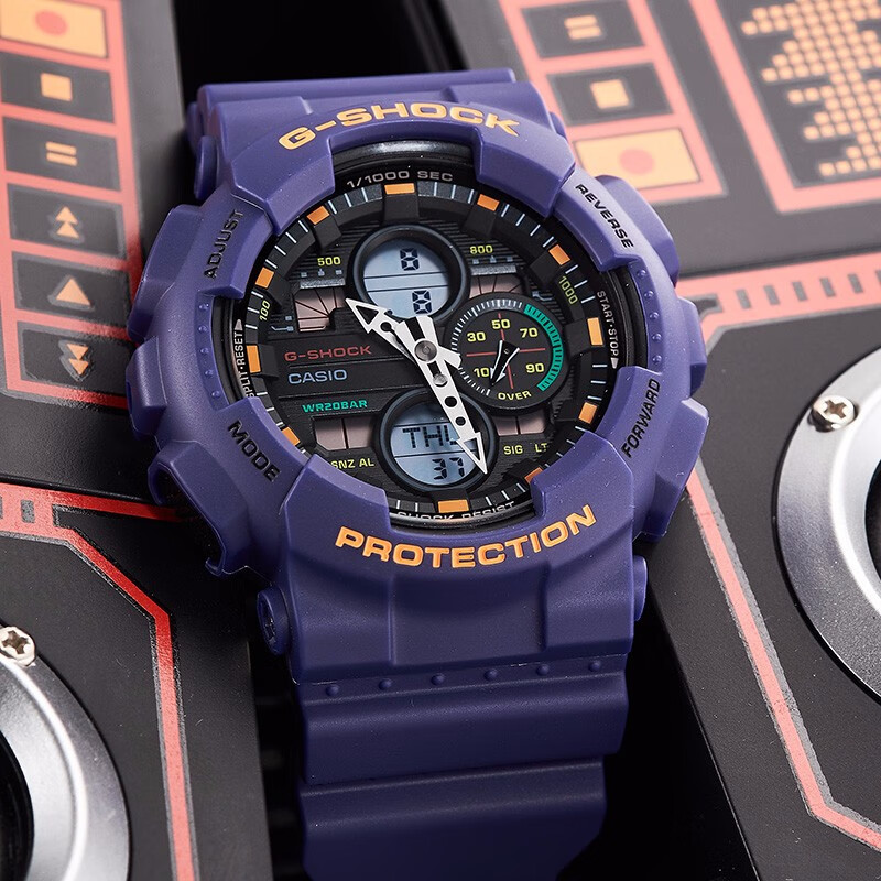 京东百亿补贴：CASIO 卡西欧 G-SHOCK YOUTH系列 51.2毫米石英腕表 GA-140-6A 499元包