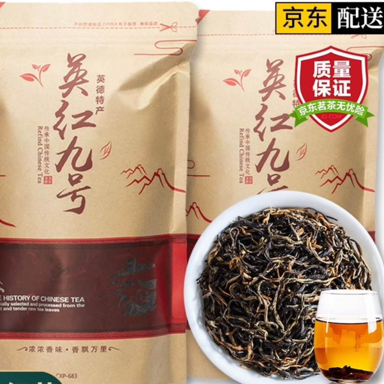 亿公子 英红九号茶叶 2024新茶 广东英九 英德古树红茶 浓香型2袋装 500克 22.4