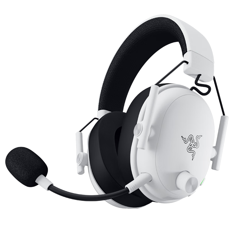 雷蛇 旋风黑鲨V3 无线电竞耳机 三模 THX音效 可拆麦 三角洲EQ 白色 1079元