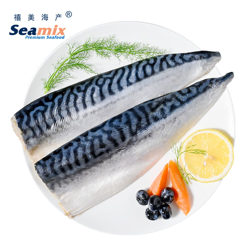 Seamix 禧美海产 冷冻挪威青花鱼片1kg 独立包装3-4袋 去脏切片 日料烤鱼 海鲜 