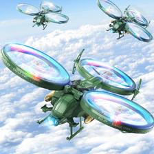 PLUS会员：DEERC 毒蝎遥控战斗直升机 双电+翻滚+彩灯20分钟续航 176.1元包邮（