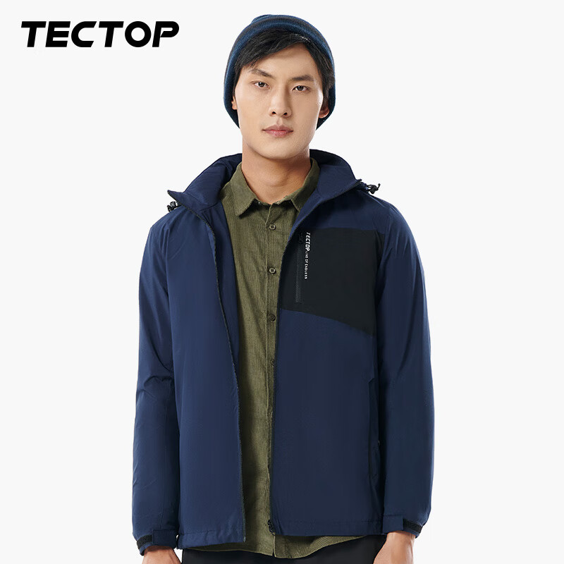 TECTOP 探拓 男款内里加绒冲锋衣 2247091CF 117.96元包邮（双重优惠）