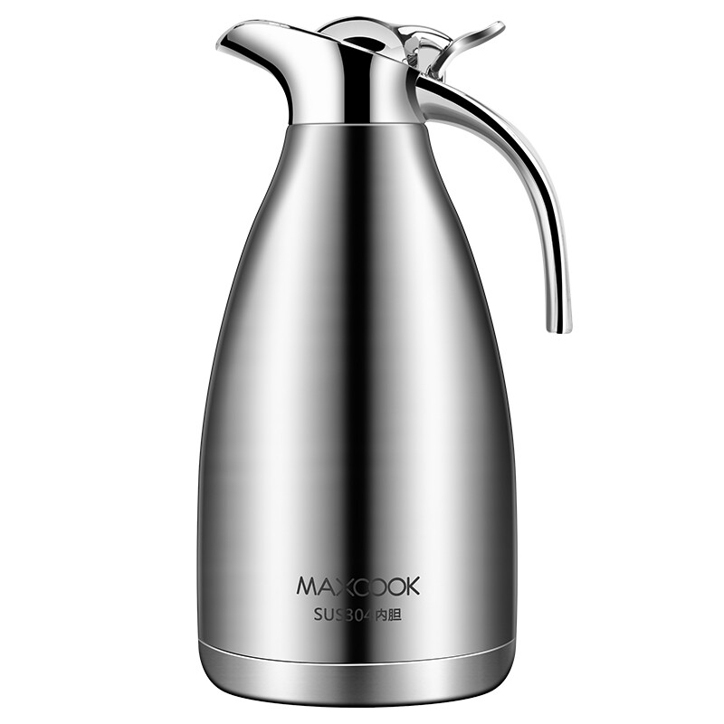 MAXCOOK 美厨 保温壶 304不锈钢真空热水壶保温瓶暖壶开水瓶 2.0L本色MCH-478 41.57