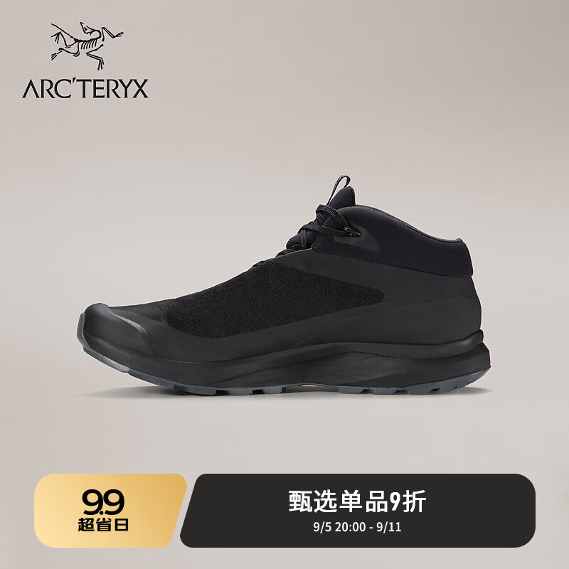 ARC'TERYX 始祖鸟 ARC’TERYX始祖鸟 AERIOS 中帮 覆盖防水 男子 徒步鞋 BLACK/CINDER/