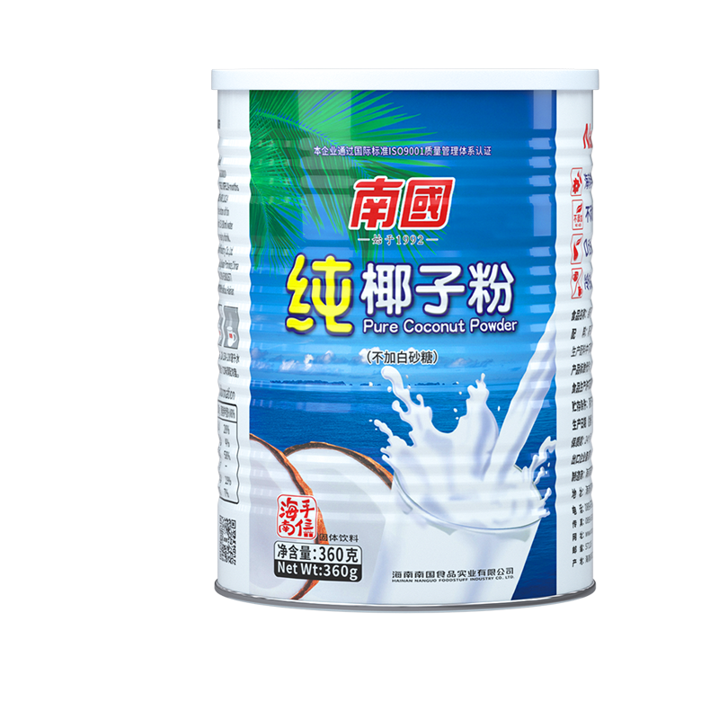 学生用户、PLUS会员：Nanguo 南国 海南 纯椰子粉 360g 罐装 15.64元包邮（需用券