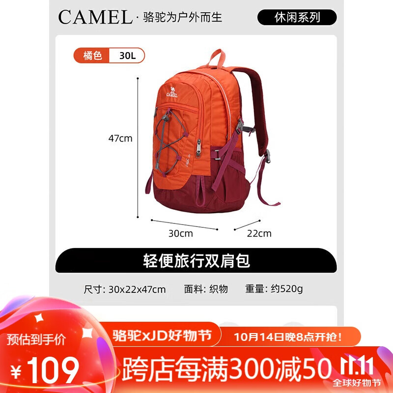 CAMEL 骆驼 A1W3FI101 登山户外专业背包 109元