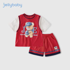 JELLYBABY 儿童短袖两件套 红色 120CM 84元（需用券）