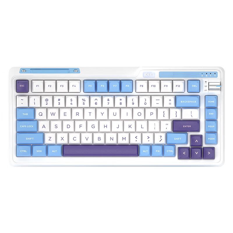 春焕新：KZZI 珂芝 K75Lite 三模机械键盘 碧蓝海 彩虹轴 139元包邮（双重优惠