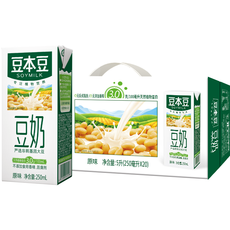 88VIP：SOYMILK 豆本豆 豆奶 原味 250ml*20盒 31.83元