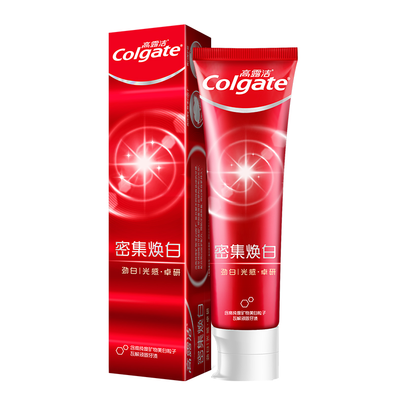 PLUS会员：Colgate 高露洁 劲白系列 密集焕白牙膏 120g 9.93元包邮（双重优惠）