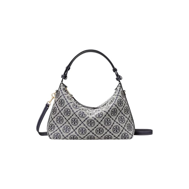 TORY BURCH T MONOGRAM MELLOW 提花肩背包 海军蓝 OS 3290元（需用券）