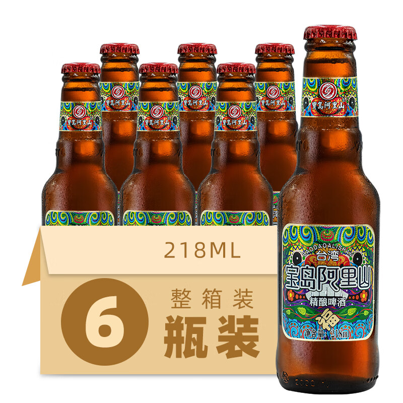 宝岛阿里山 台湾风味啤酒 4.5% 218mL*6瓶 ￥19.9