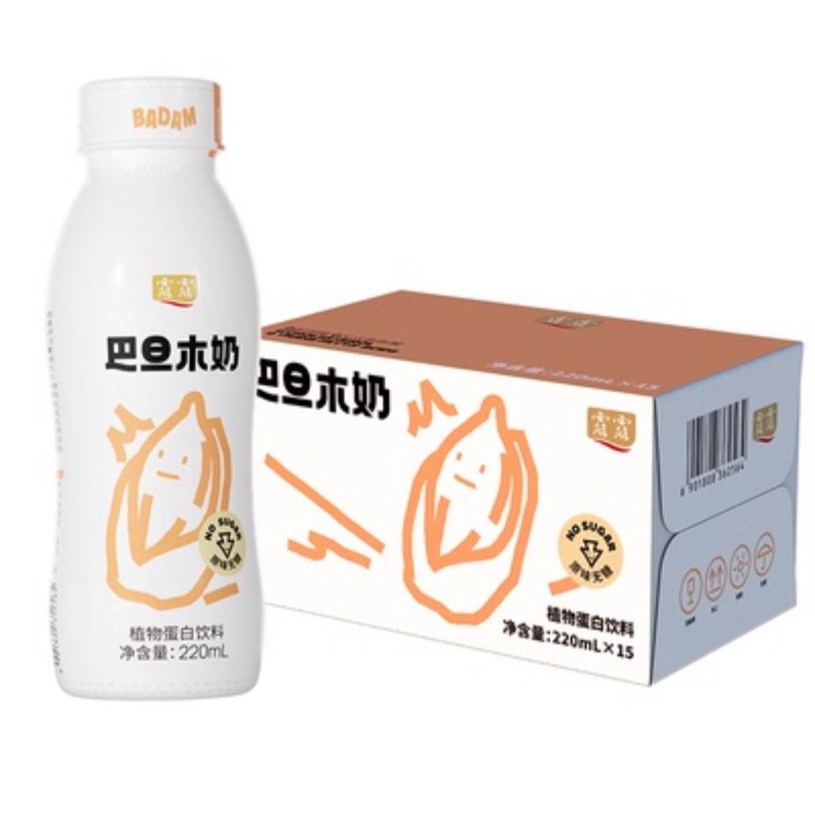 再降价、临期:露露 无糖巴旦木奶220ml*15瓶 16.9元(需领券)