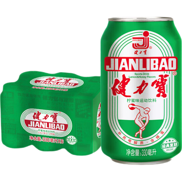 健力宝 含蜂蜜补充电解质柠蜜味330ml*6罐---4.72元（需领券）(微信小程序购买)