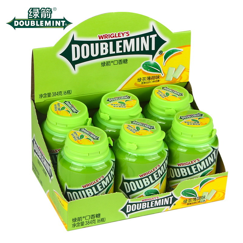 DOUBLEMINT 绿箭 WRIGLEY’S DOUBLEMINT 绿箭 口香糖 56g 清爽薄荷味 20粒*2瓶 6.9元