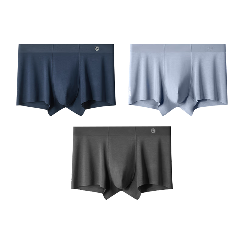 京东京造 80支兰精莫代尔男士内裤男 组合一 2XL 52.4元