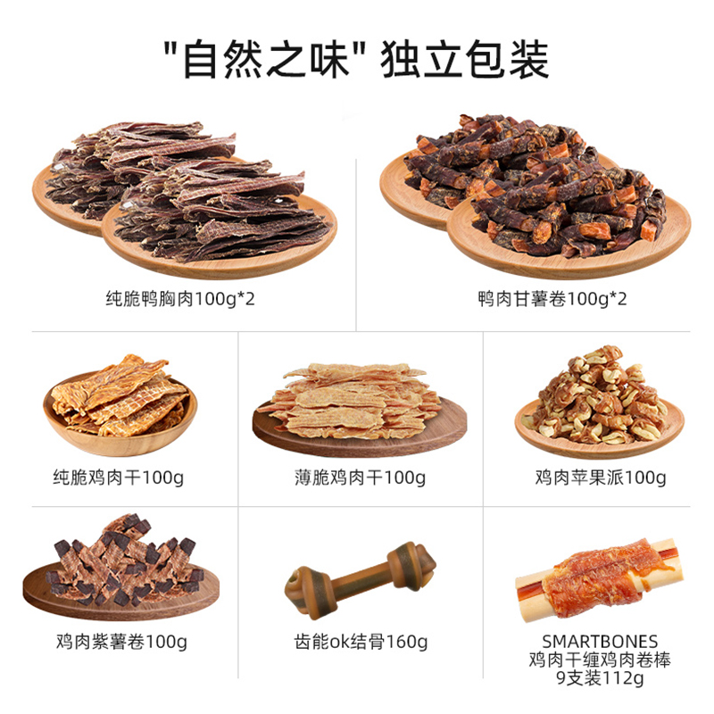 Meatyway 爵宴狗零食鸡鸭胸肉干宠物磨牙训练励 22.8元