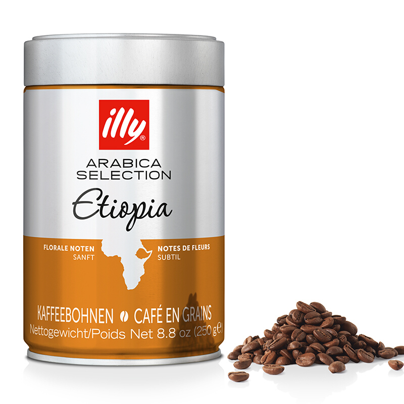 illy 意利 lly 意利 咖啡豆精选系列 中烘焙 埃塞俄比亚 咖啡豆 250g 临期 29.9元
