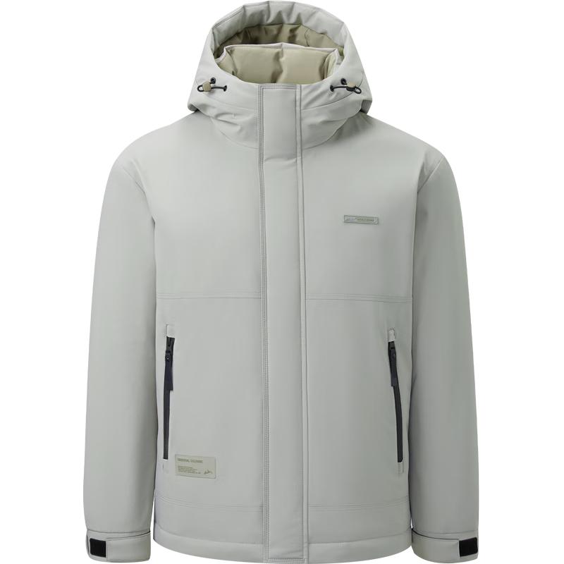 海澜之家 羽绒服男25新山不在高系列石墨烯外套男冬季HWRAW4J048A 绿灰8A M 170/8