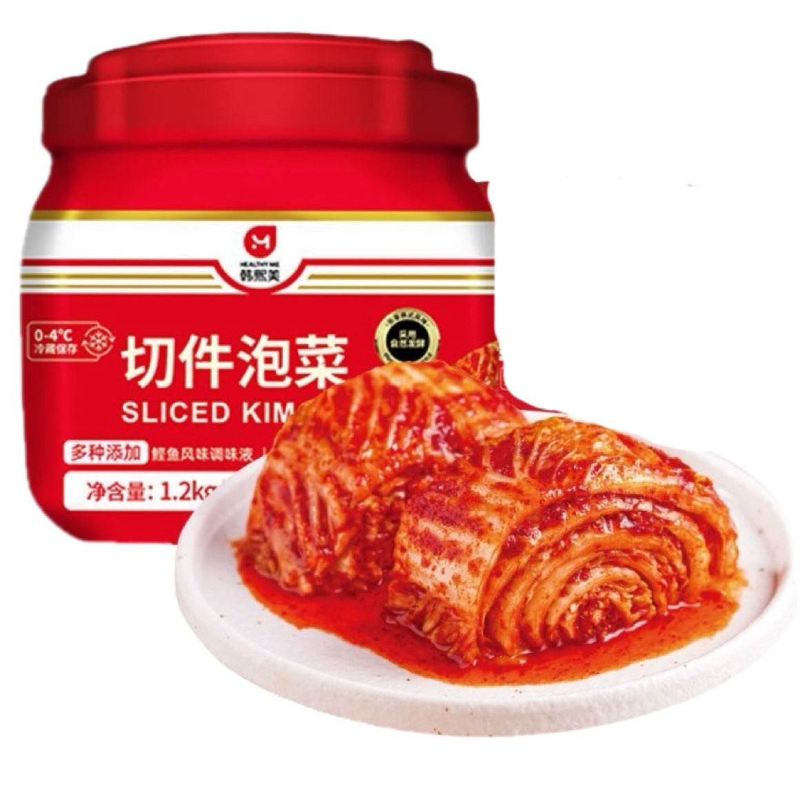 首购：韩熙美 韩式切件泡菜1.2kg/桶 17.9元包邮（需试用）