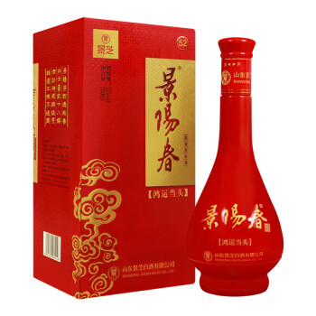 景芝 景阳春 高度白酒年货山东名酒 52度 500mL 1瓶 鸿运当头单支装 ￥38