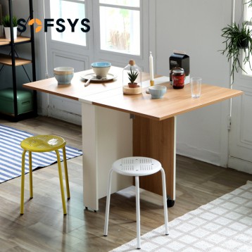 宜家同款￥999！小户型的大智慧！国产良心品牌SOFSYS 折叠餐桌 简易伸缩移