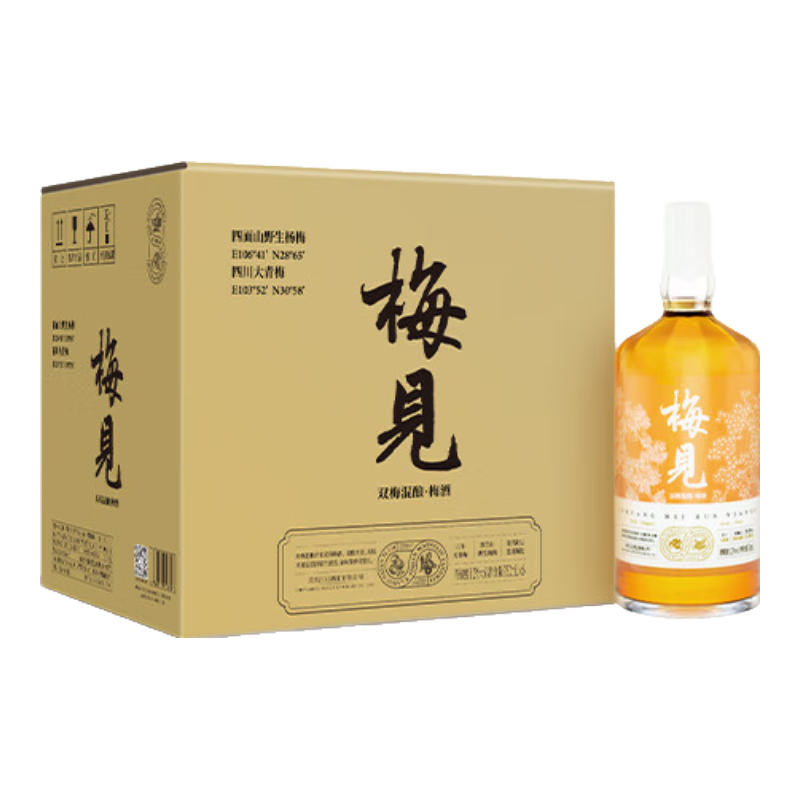 梅见 金桂梅见 桂花风味青梅酒 750ml*6瓶 整箱装 再赠150ml*6 367元包邮