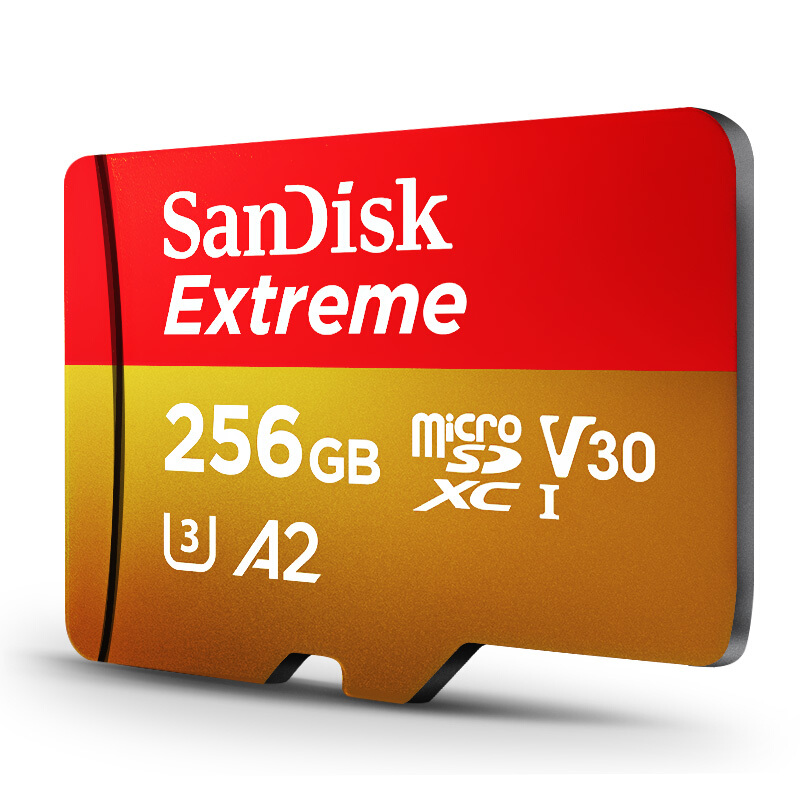SanDisk 闪迪 Extreme 至尊极速移动系列 MicroSD存储卡 256GB（U3、V30、A2） 140.29元