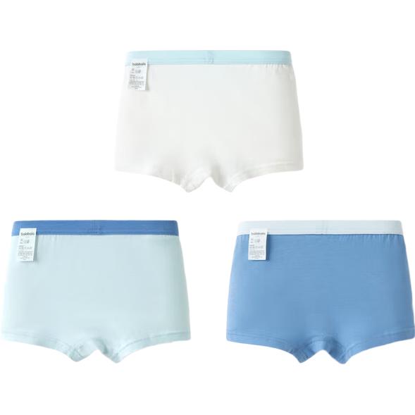 巴拉巴拉 儿童内裤棉男童平角短裤小大童宝宝印花四角裤三条装209925170103 47